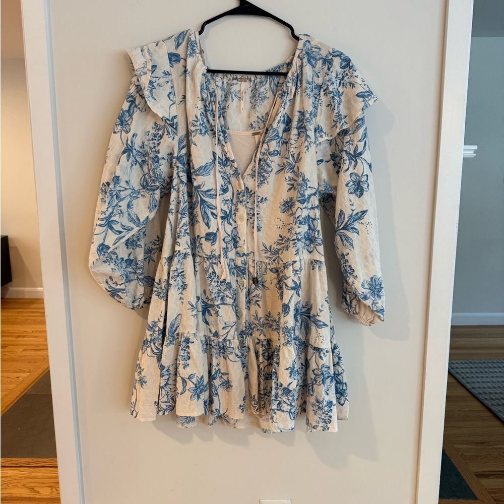 Free people long sleeve dress with slip